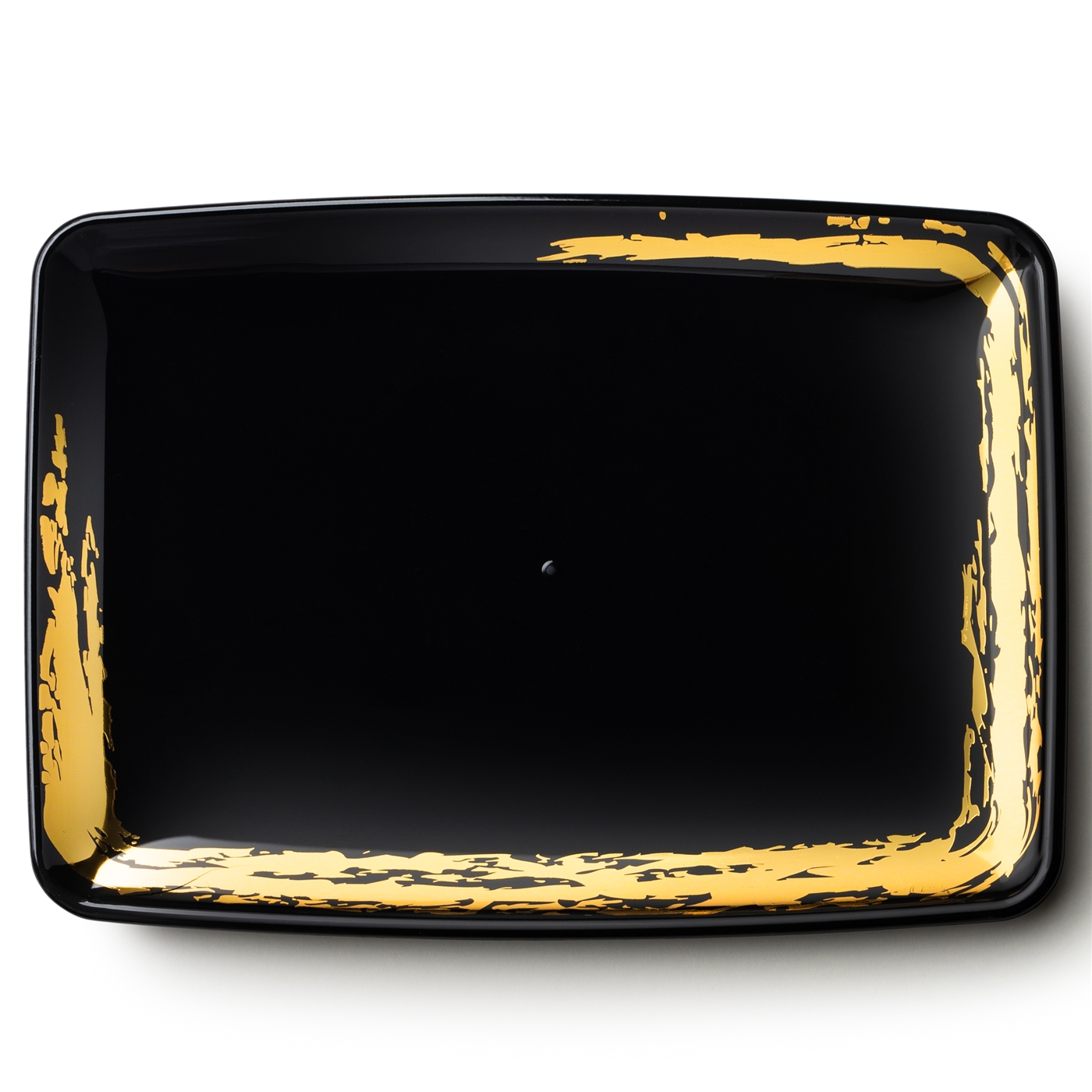 Decor Whisk Collection Black & Gold Small Rectangular Serving Tray