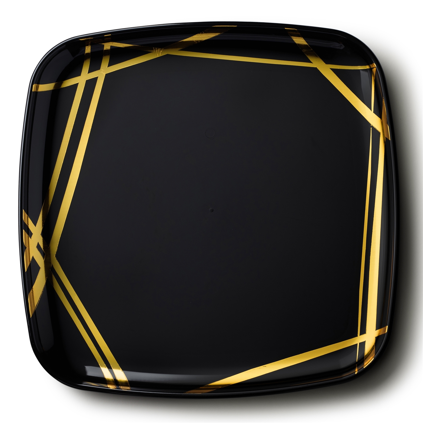 Decor Twist Collection Black & Gold Large Square Serving Tray