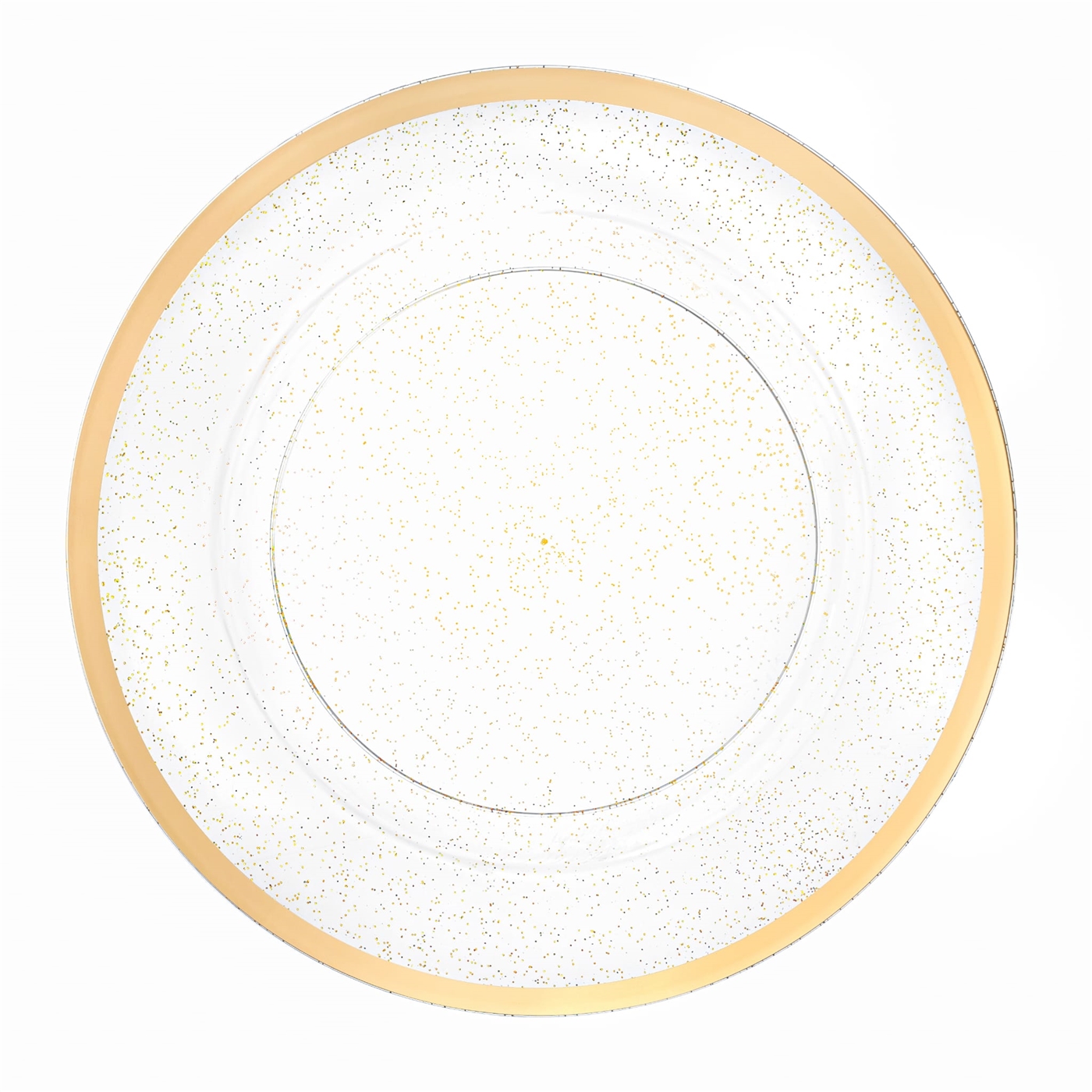 Decor 13" Charger Plates Clear/Gold- 8count