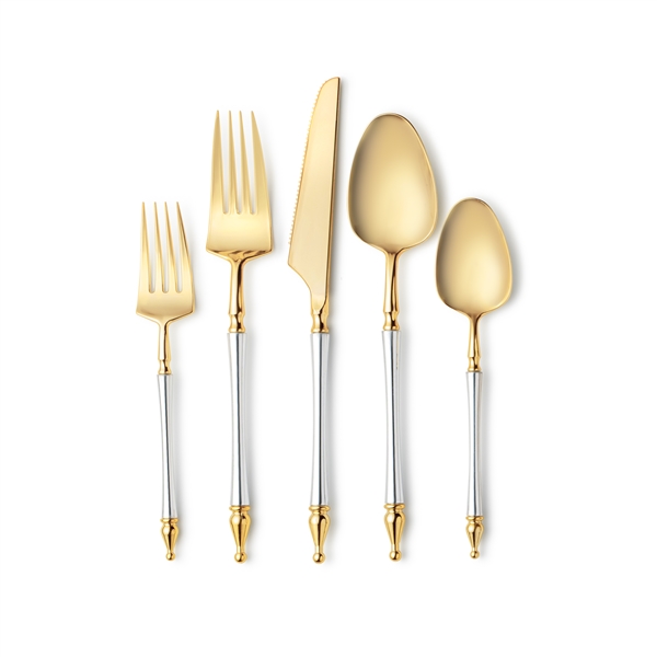 Decor Sophisticate Flatware Collection Gold/Silver-40ct