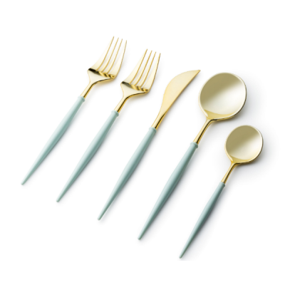 Noble Collection Cutlery 40 Pc w/ Gold and Turquoise