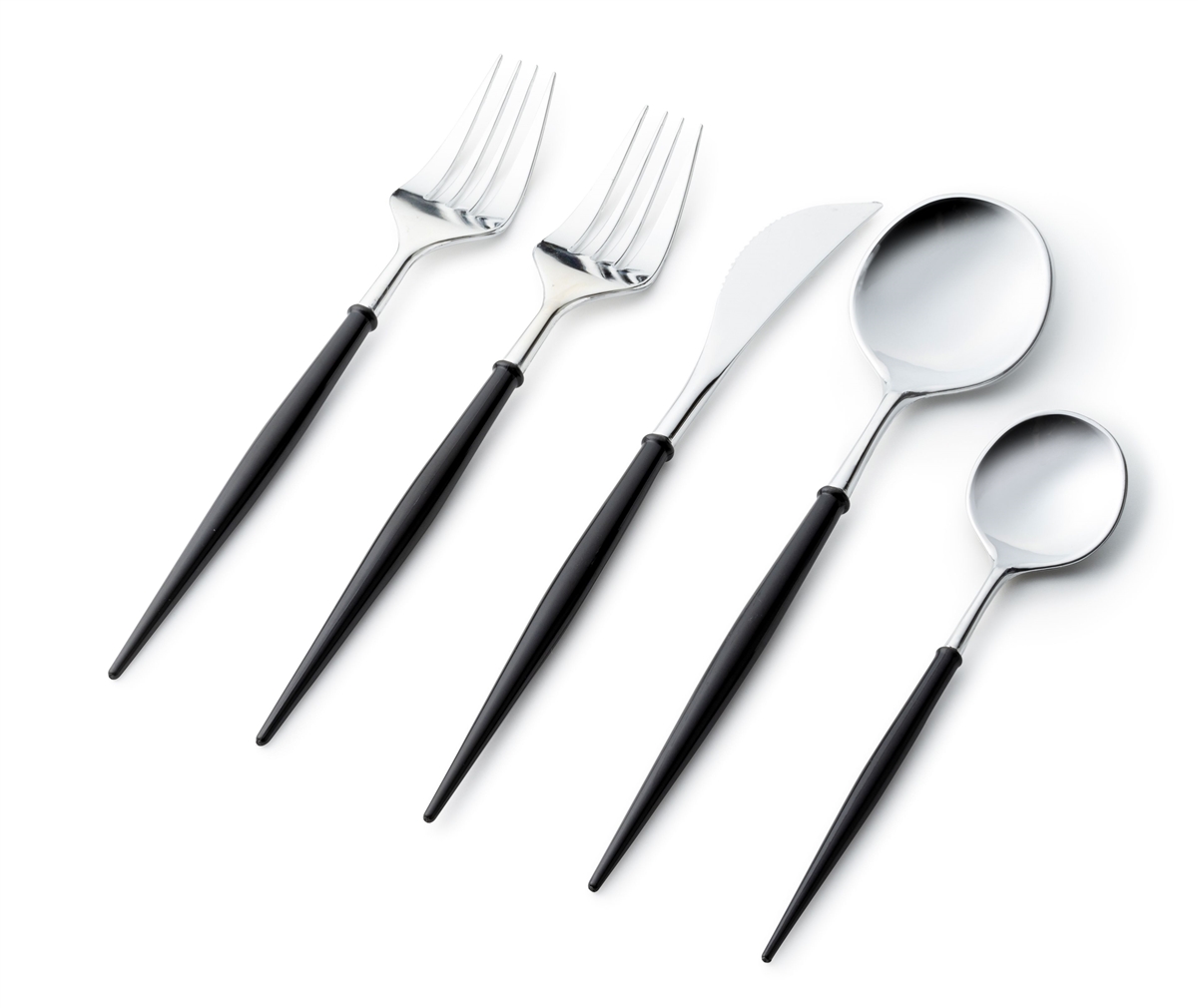 Noble Collection Cutlery 40 Pc w/ Black and Silver