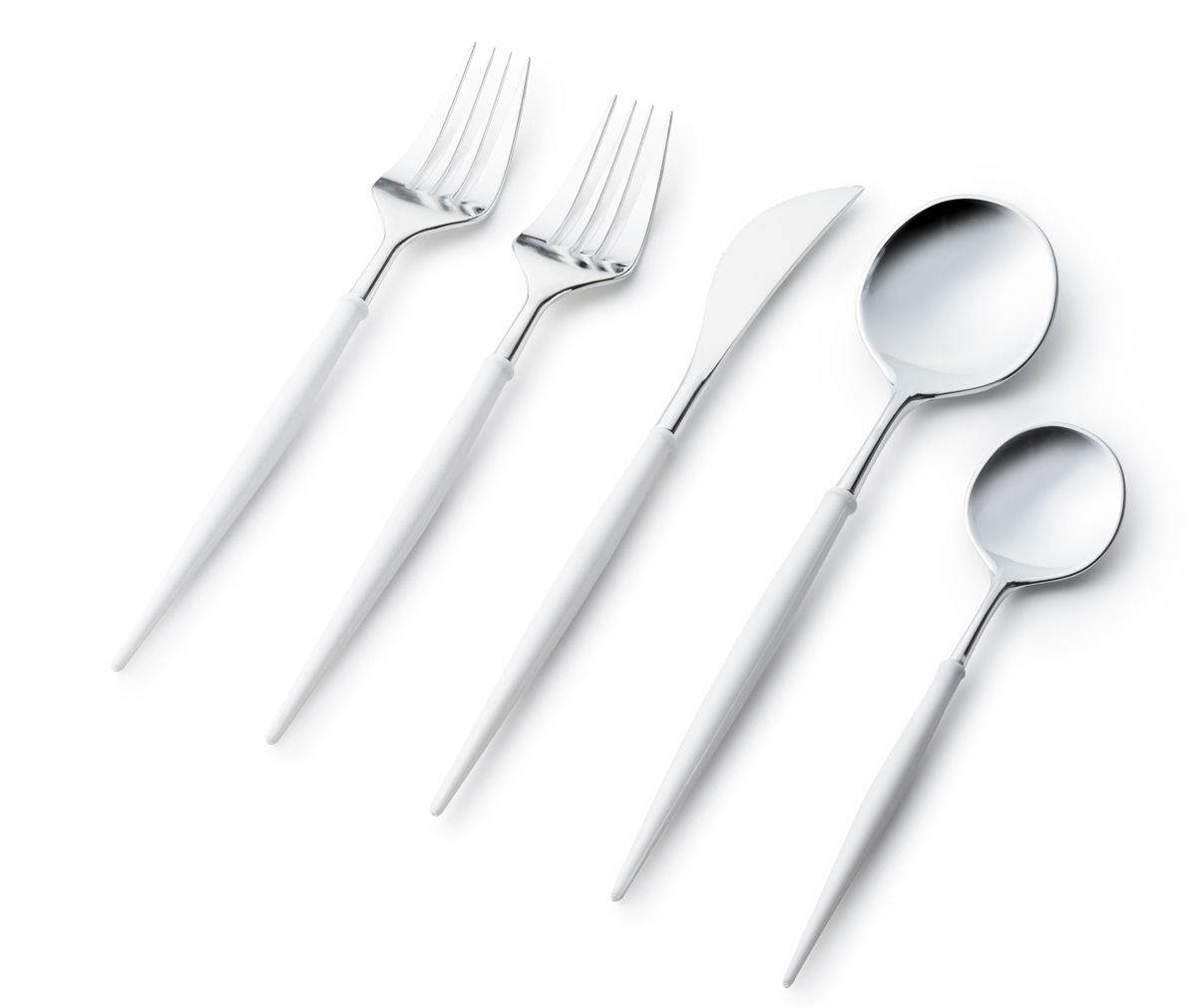 Noble Collection Cutlery 40 Pc w/ White and Silver