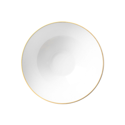 Decor Curve White With Gold Rim 6oz Dessert Bowl
