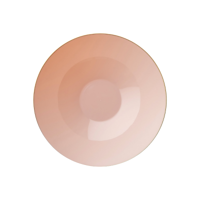 Decor Curve Pink With Gold Rim 6oz Dessert Bowl
