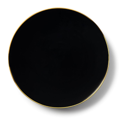 Decor Classic Collection Black with Gold Rim