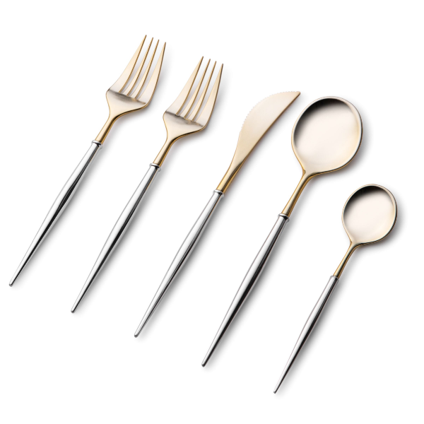 Noble Collection Cutlery 40 Pc w/ Gold and Silver