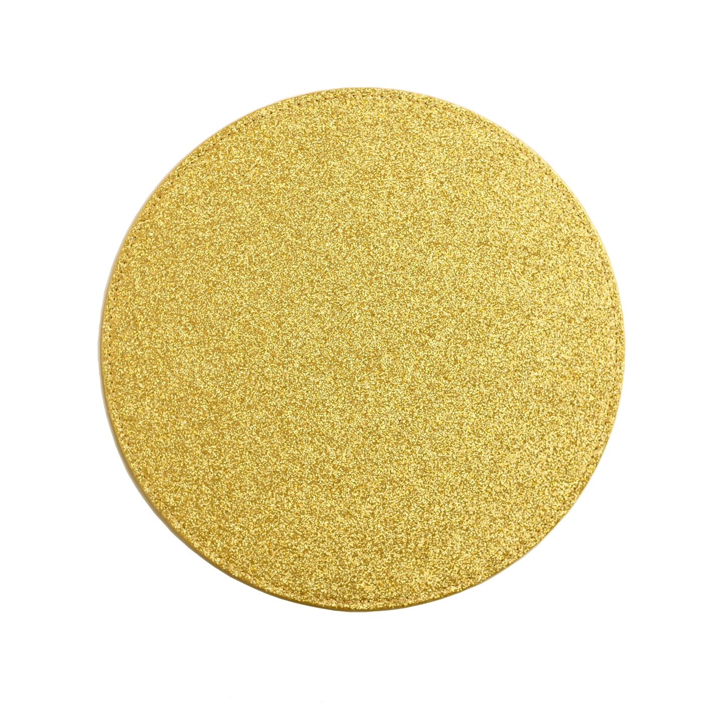 Yellow Gold Glitter Round Placemat