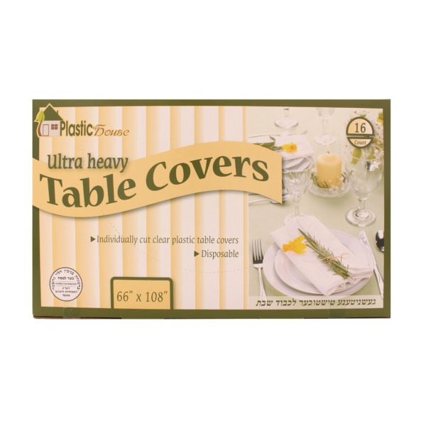 Disposable Clear Plastic Table Covers 66" x108"