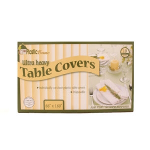 Disposable Clear Plastic Table Covers 66" x160"