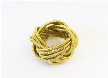 Gold Rope Design Napkin Rings - Set of 4