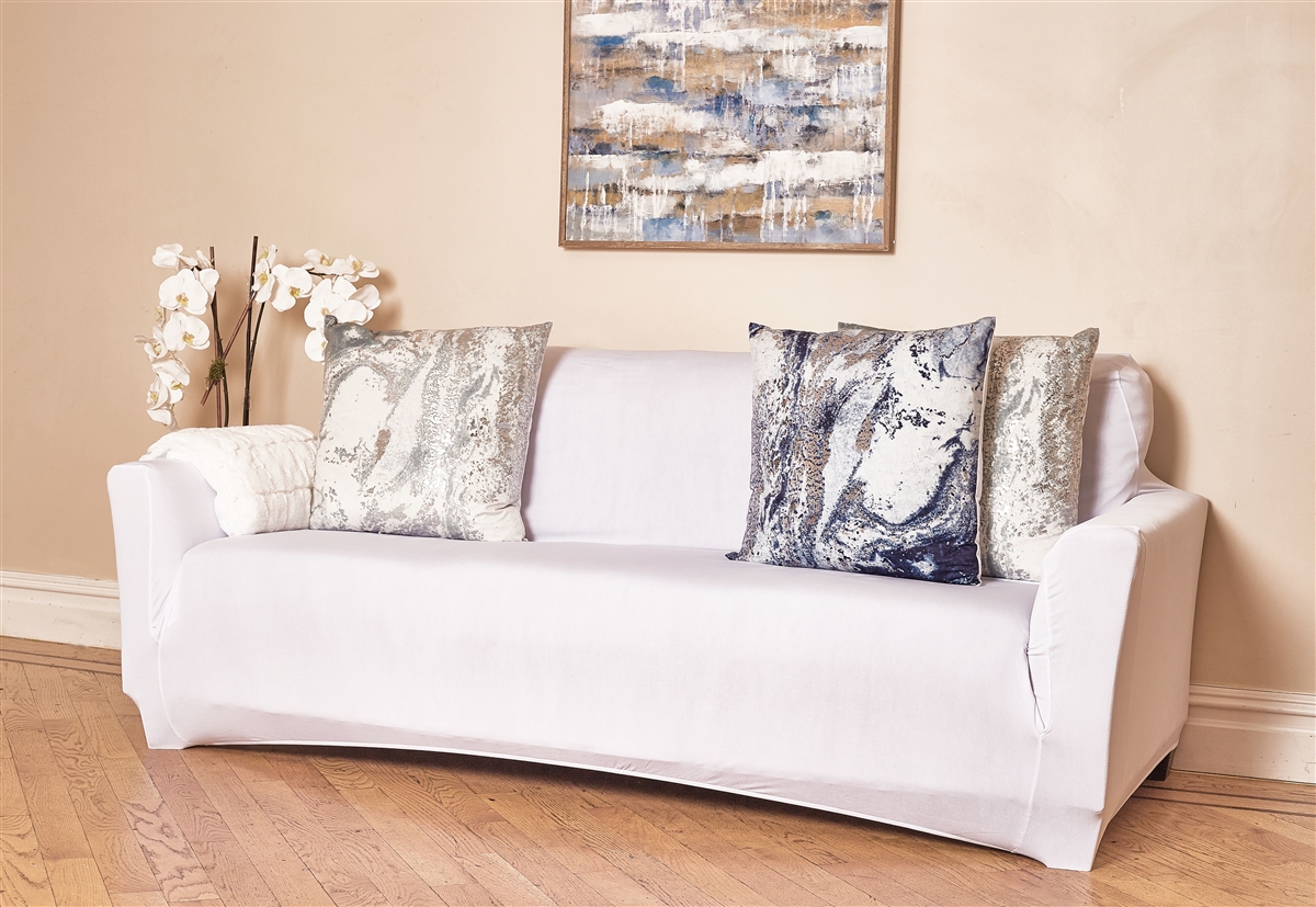 Stretch Couch Protector in White