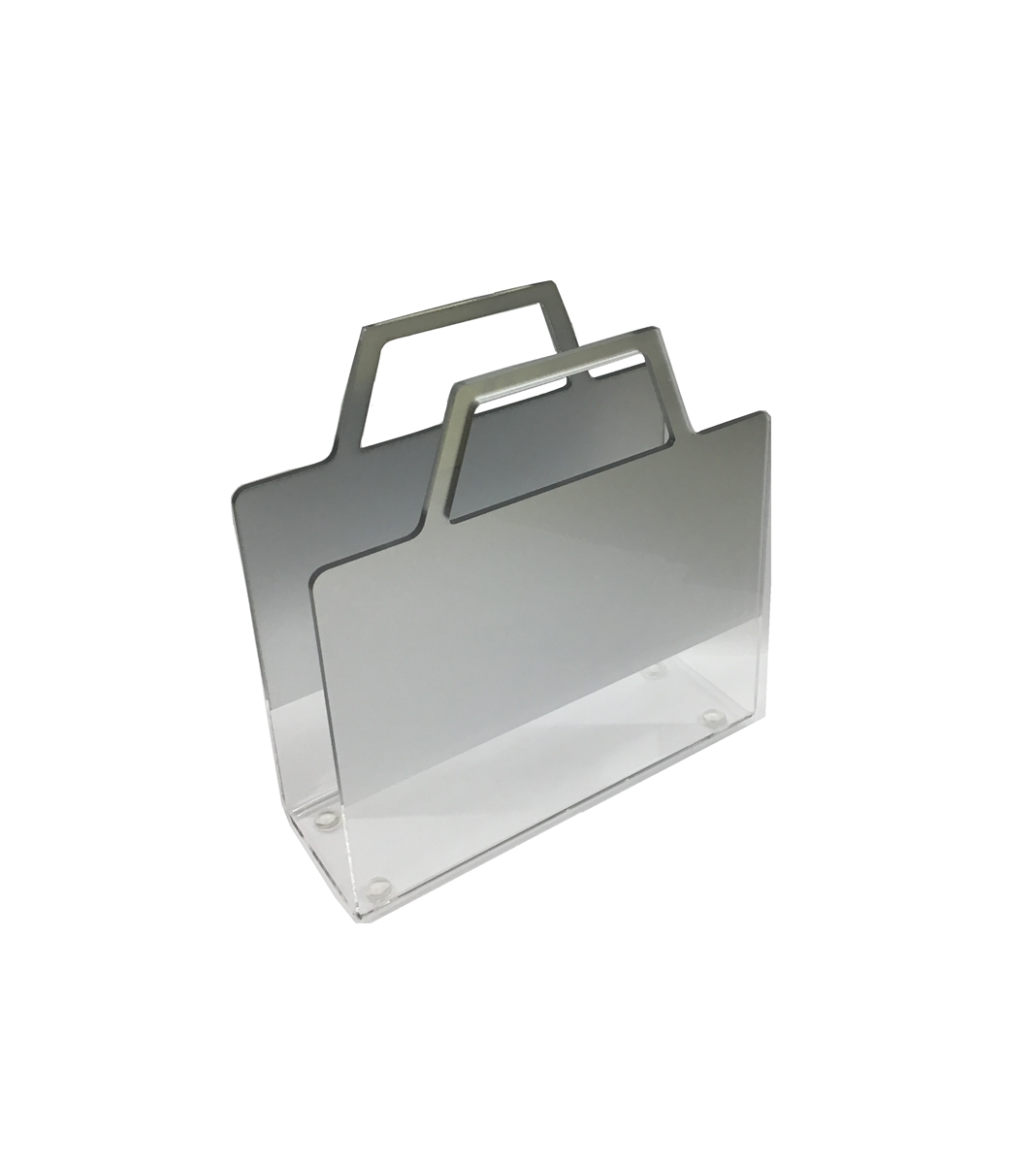 Lucite Napkin Holder with Silver Accent