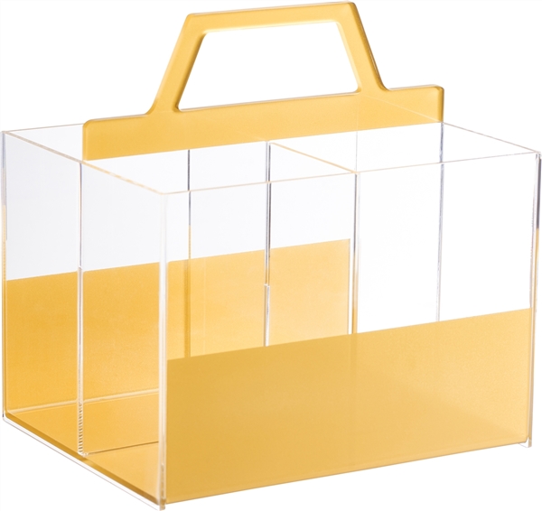 Lucite Utensil Holder with 4 compartments