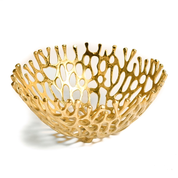 Salad Bowl with Gold Glitter Base