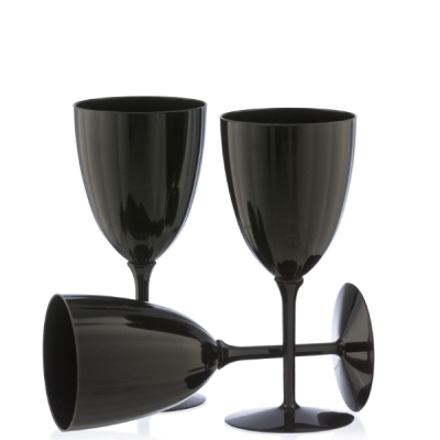 Black Wine Cups 7 oz  8 Ct