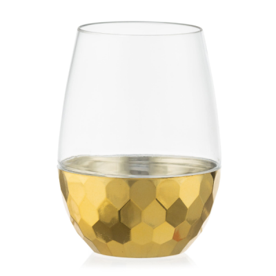 Decor Stemless Wine Goblet Gold