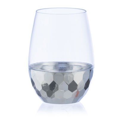 Decor Stemless Wine Goblet Silver