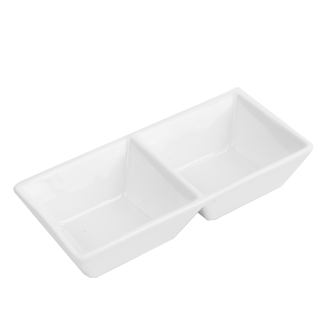 White 2 Section Ceramic Dish #5252