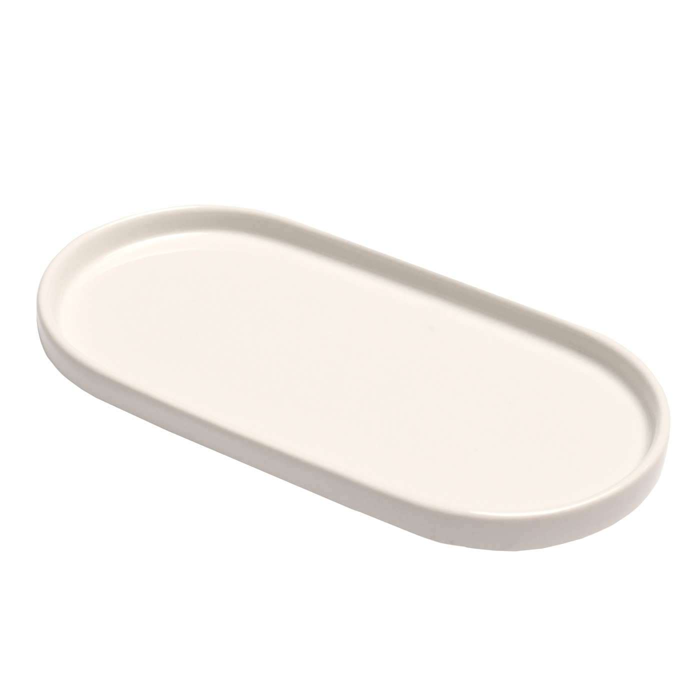 White Oblong Ceramic Plate #8703