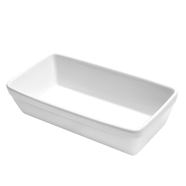 White Rectangular Ceramic Bowl #8710