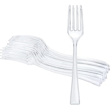 Mini Clear Plastic Forks  50 per Pack