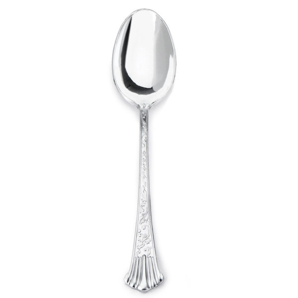 Silver Like Traditional Tea Spoons - 20 Pack Disposable Utensils