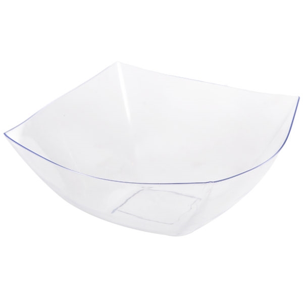 Fancy Square Clear Plastic Serving Bowl - 128 oz