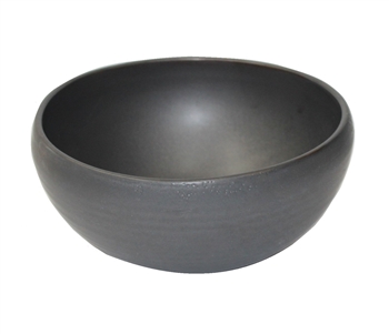 Black Ceramic Bowl with Ripples