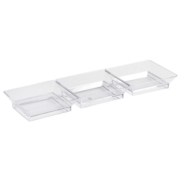 Clear 3 Section Dish-5ct