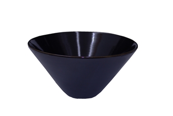 V- Shaped Ceramic Bowl in Black