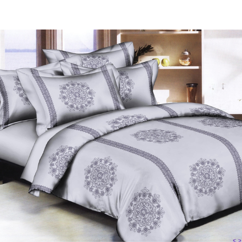 Better Bed Collection: Lacey Dollies Grey 8PC Bedding Sets - 300 Thread Count