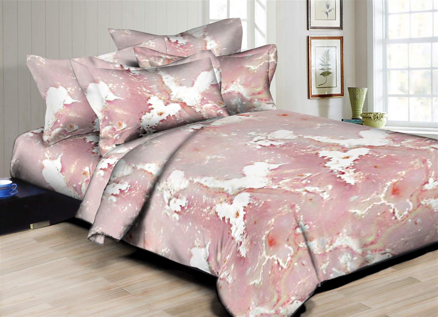 Better Bed Collection: Pretty Pink 8PC Bedding Sets - 300 Thread Count