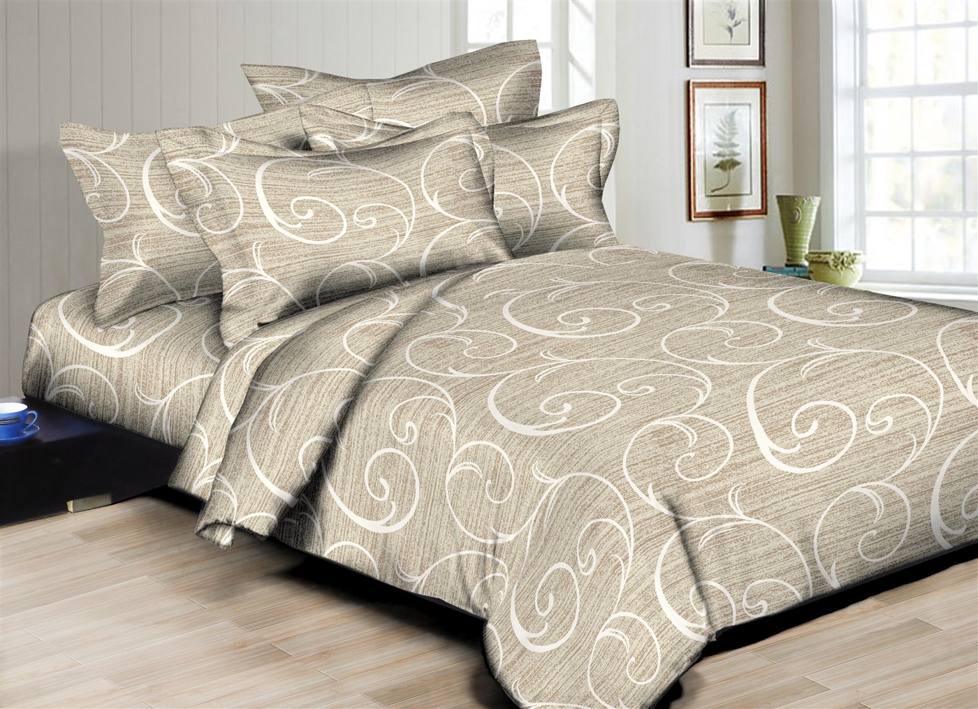 Better Bed Collection Wild Vines 8PC Bedding Sets - 300 Thread Count