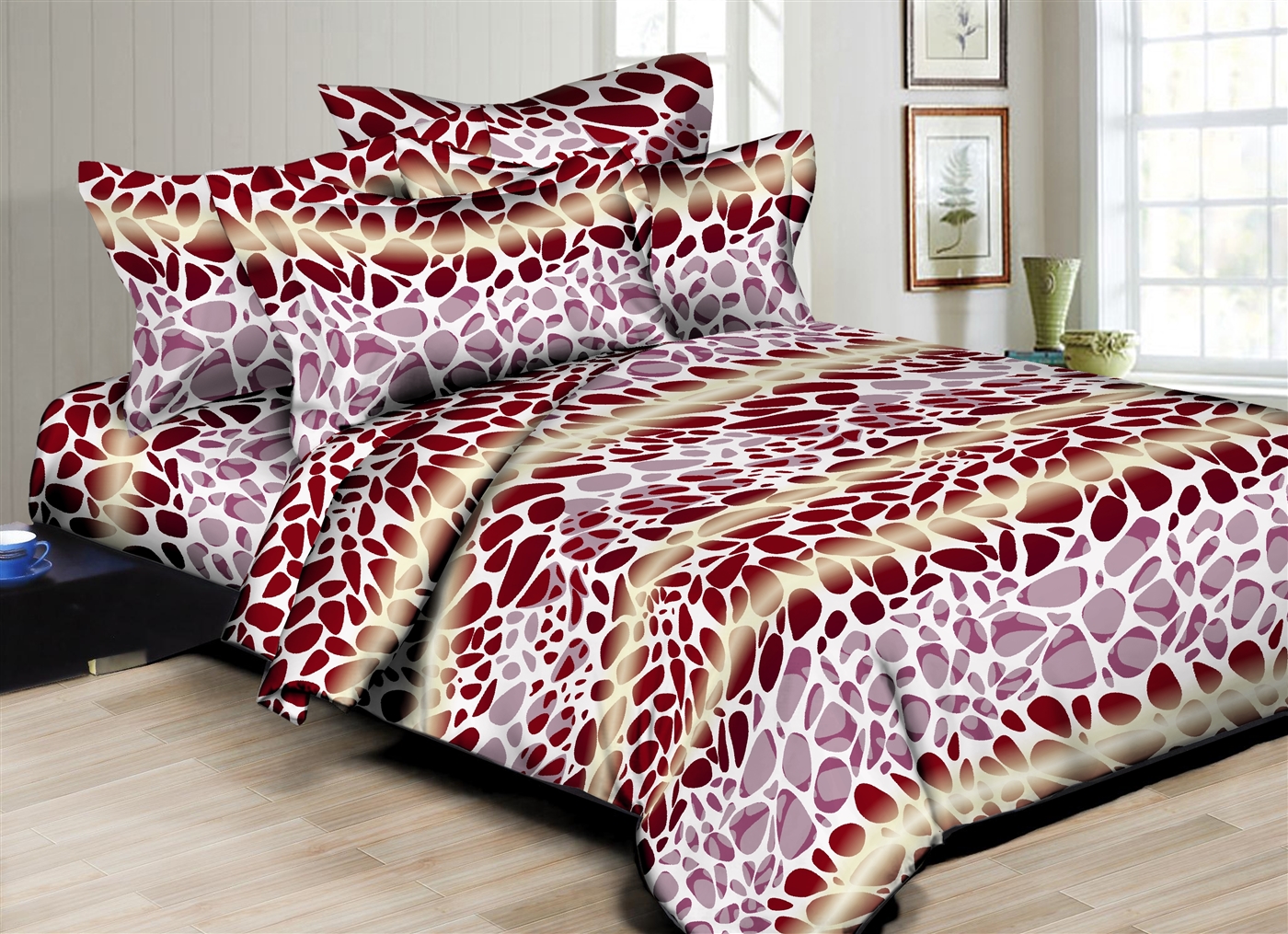 Better Bed Collection Cobble Stone 8PC Bedding Sets - 300 Thread Count