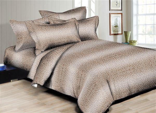 Better Bed Collection: Rainy Stripes Tan 8PC Bedding Sets- 300 Thread Count