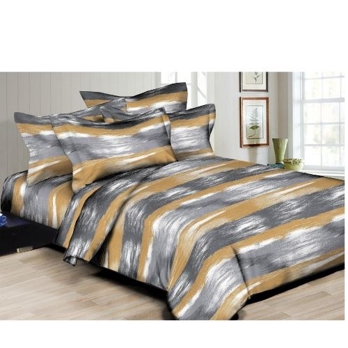 Better Bed Collection: Brass Stripes 8PC Bedding Sets-300 Thread Count