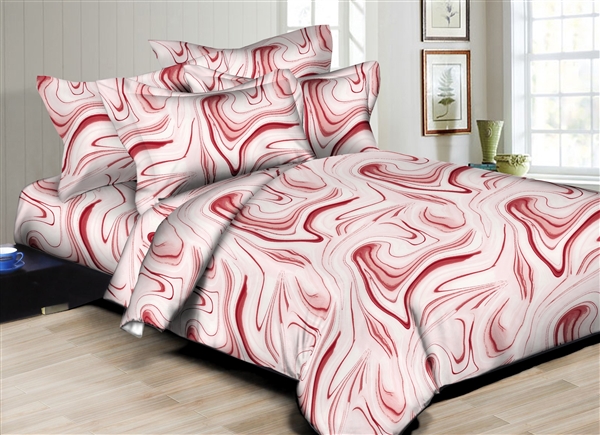Better Bed Collection: Blended Swirls Pink 8PC Bedding Sets - 300 Thread Count
