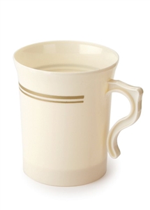 China Like Ivory Mugs, 8 Per Pack - Disposable Party Cups