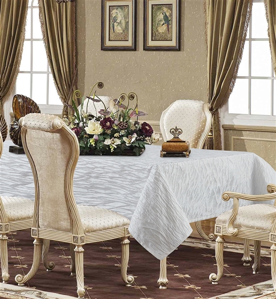 Champlain White Two Tone - Luxury Table Covers