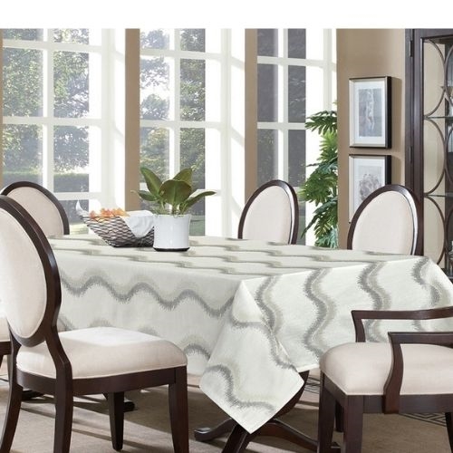 Corsica Silver Tablecloth - Luxury Table Covers