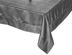 Crocodile Damask Tablecloth by Violet Linen - Available in White or Gold, vintage table linen