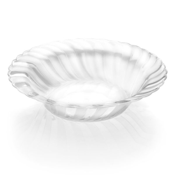 12oz Elegant Plastic Bowls Clear/White/Ivory 216 Count