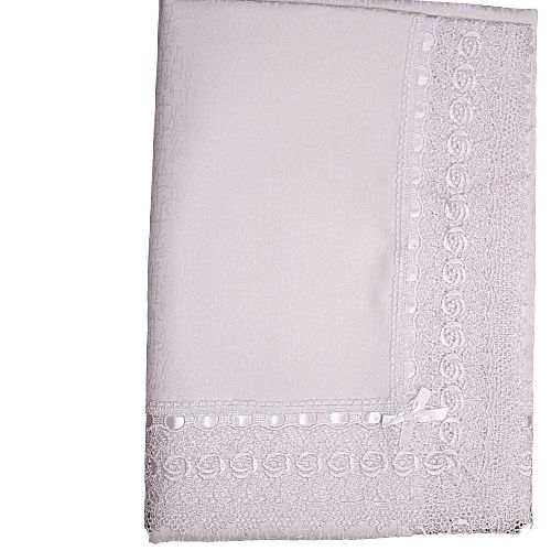 White floral border  Patterned Tablecloth