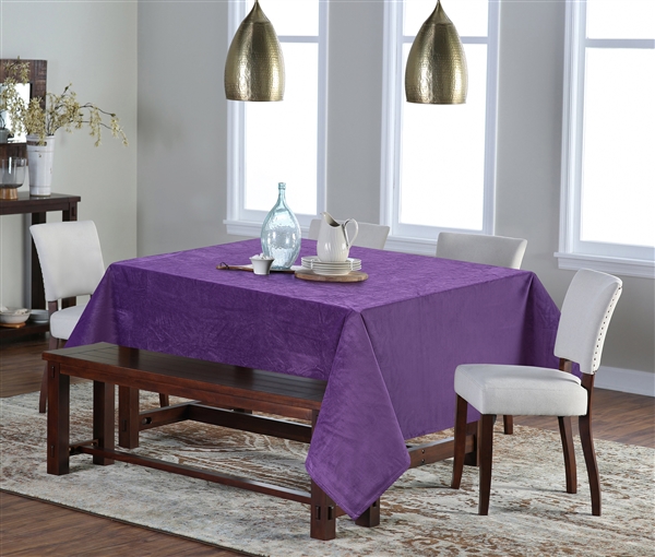 Santa Monica Purple Velvet Tablecloth