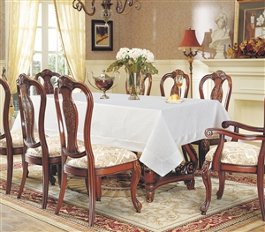 Monterey White Taffeta Tablecloth - Luxury Table Covers