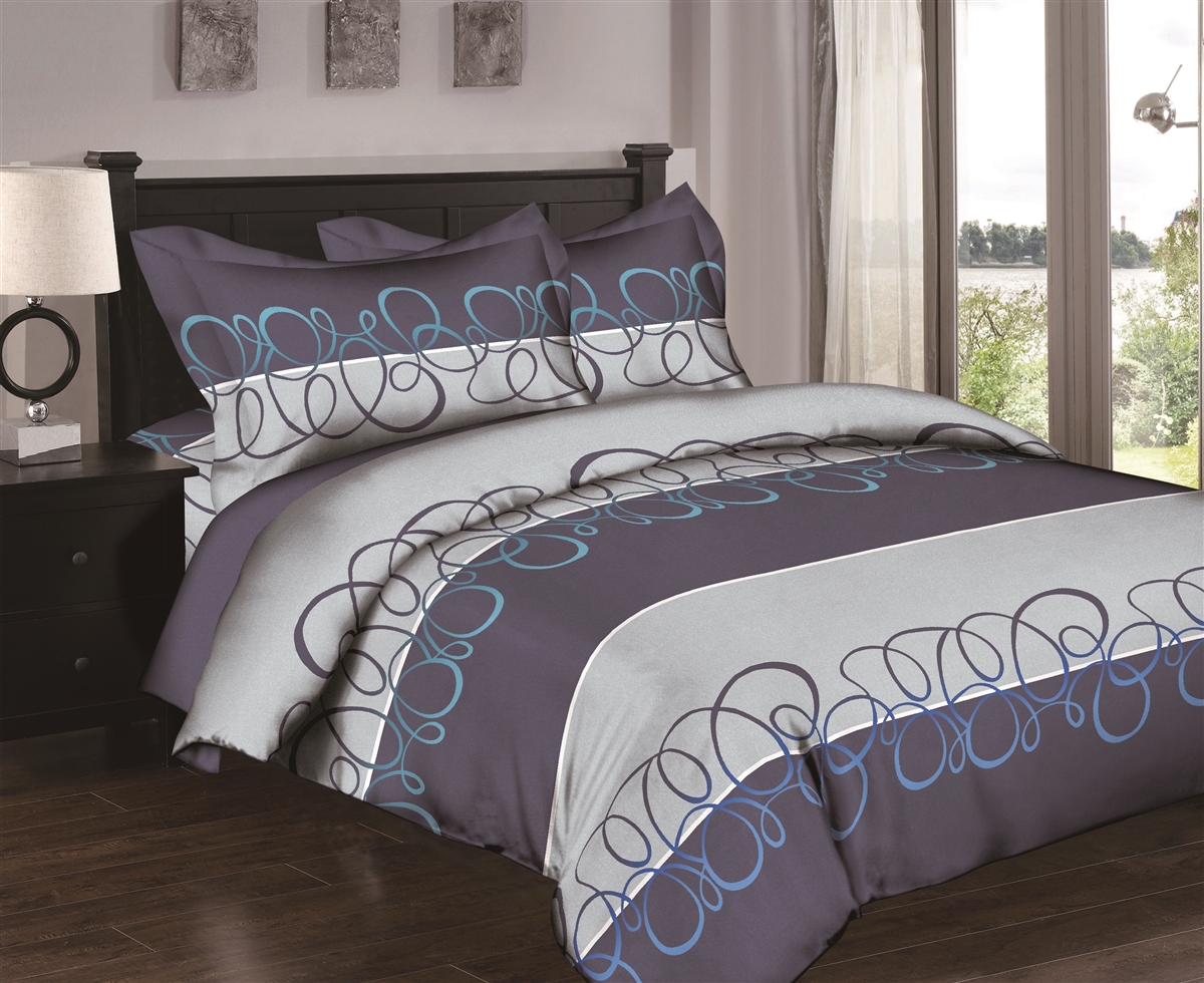 Blue Coils 6PC Twin Bedding Set