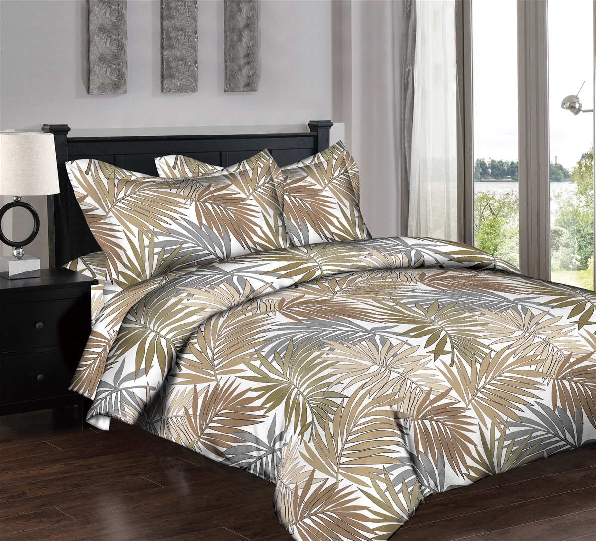 Superiority Linen: Tropical Leaves 6pc Bedding Set