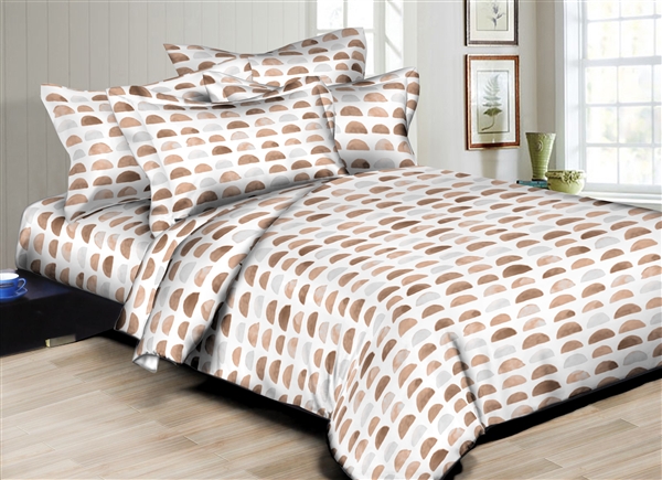Superity Linen: Brushed Moons-Brown Twin Bedding Set