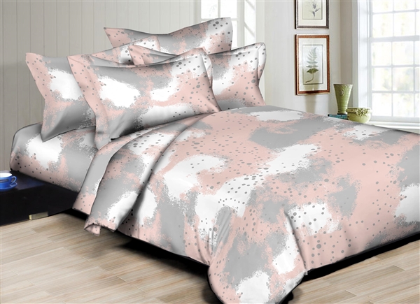 Superity Linen: Dotted Clouds Pink Twin Bedding Set